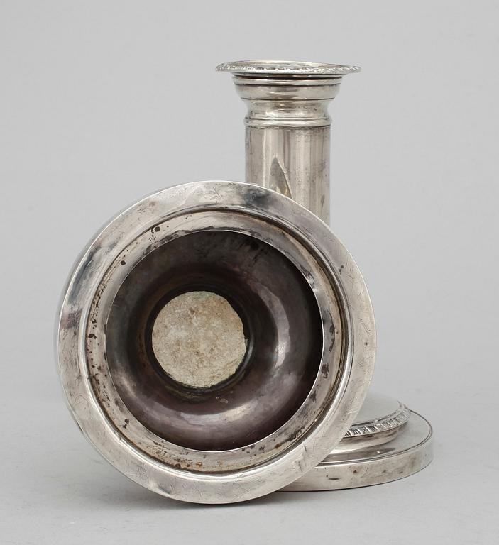 LJUSSTAKAR, ett par, silver, London 1895. Tot ca 440 gram.