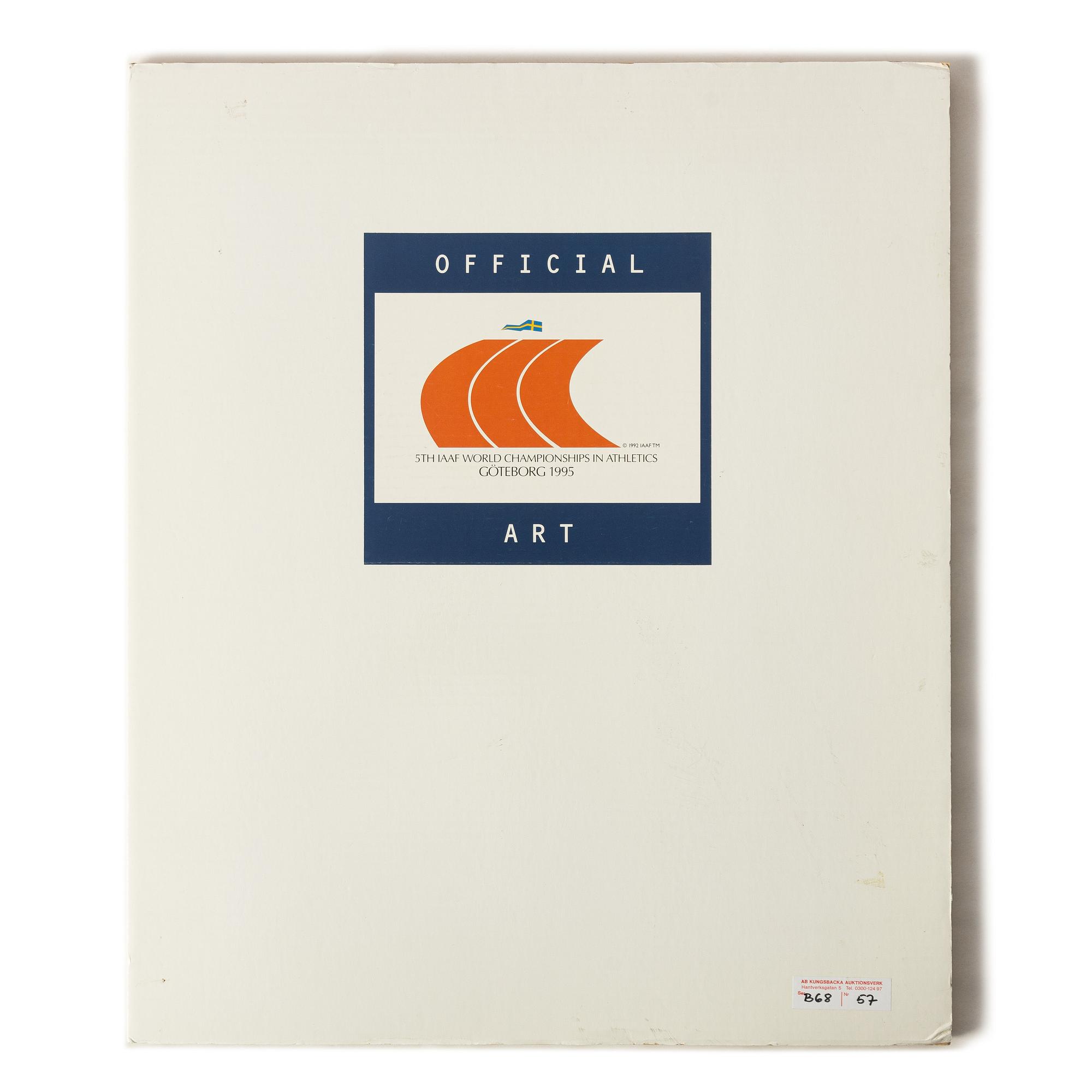 Portfolio, with 5 lithographs, “5th IAAF World Championships in Athletics Göteborg 1995”.