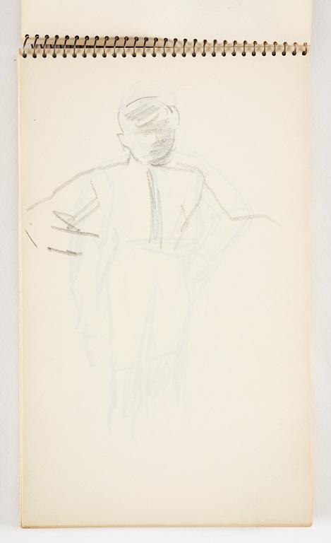 Lotte Laserstein, 3 skissböcker med blyertsteckningar.