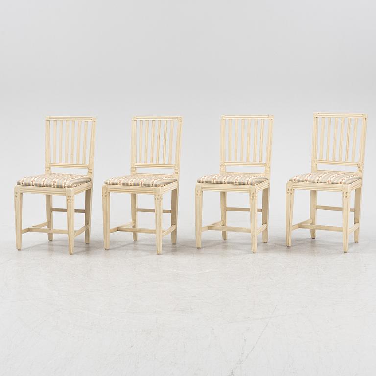 Stolar, 4 st, Sengustavianska, omkring 1800.