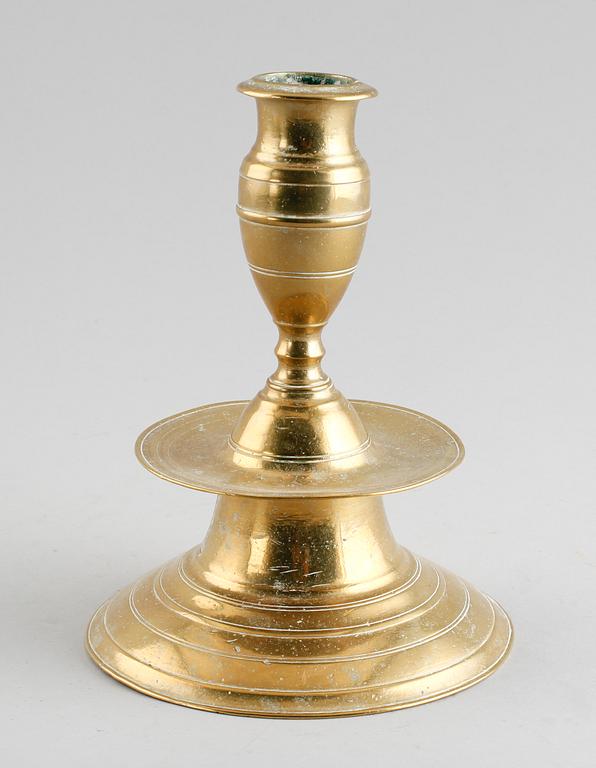 LJUSSTAKE, mässing, barock, 1700-tal.