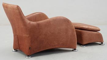 FÅTÖLJ med FOTPALL, "Loge", Gerard Van den Berg, Montis, 1989.