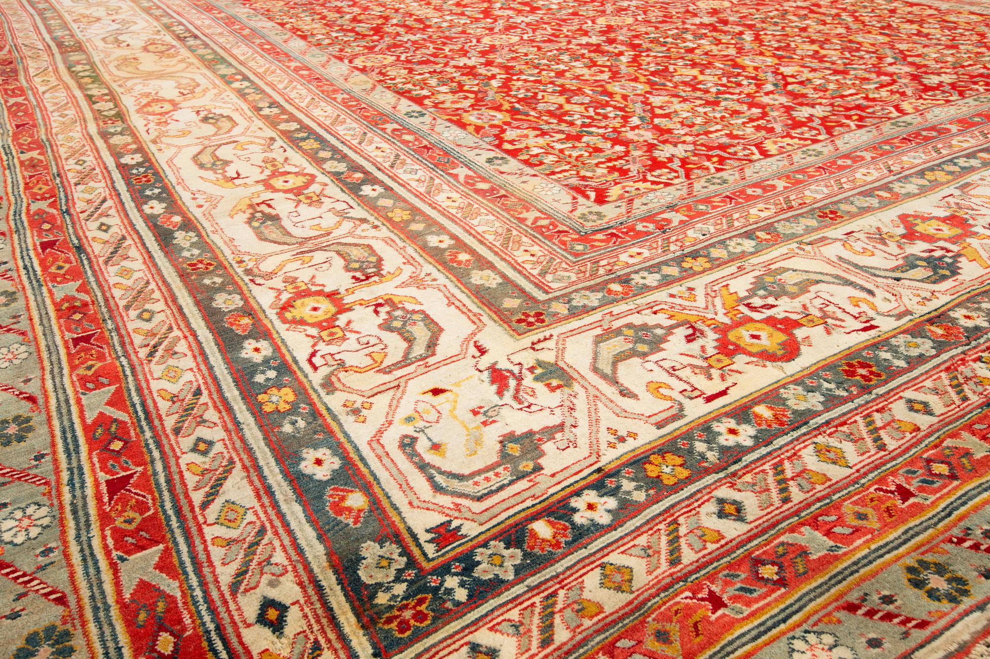 Matta, antik Indisk, sannolikt Agra, ca 467,5-474 x 369,5-374 cm.