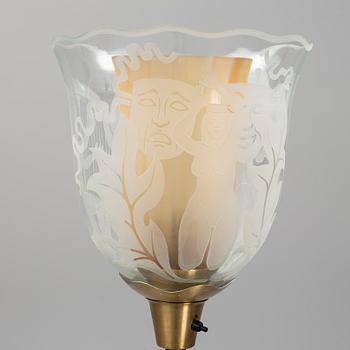 Bo Notini, golvlampa, Glössner & Co, Sverige 1940-50-tal.