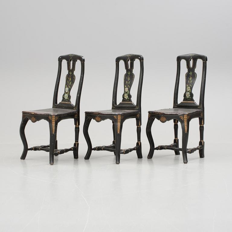 STOLAR, 3 st, senbarock, 1700-tal.
