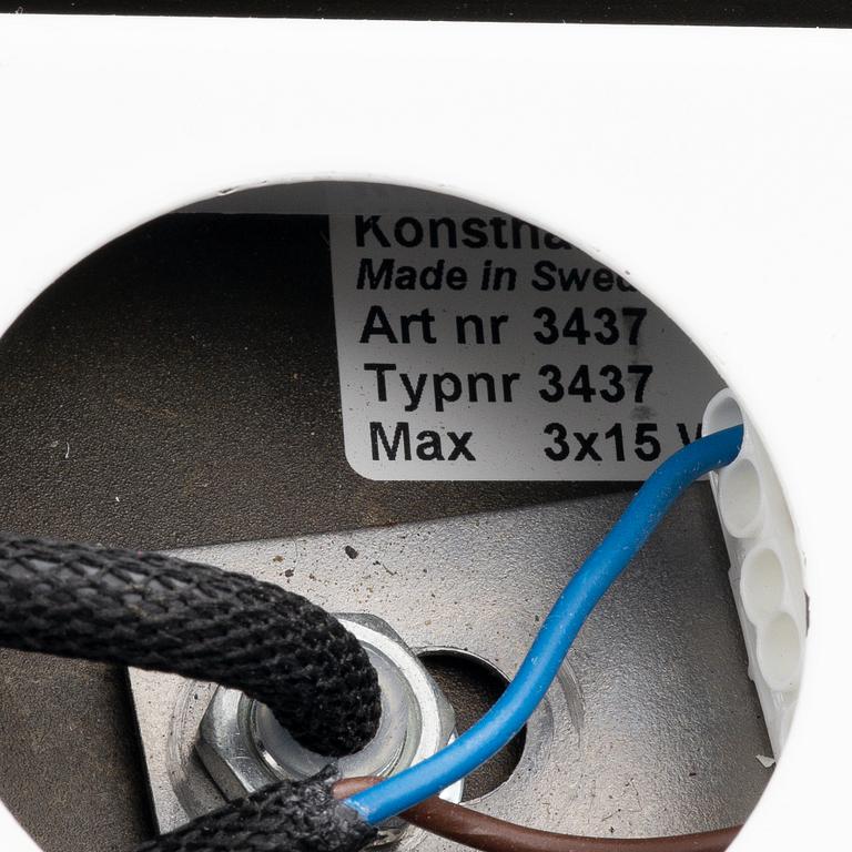 Johan Carpner, a model "3437-6 STAV", ceiling lamp, Konsthantverk AB, Tyringe, Sweden. 21st century.