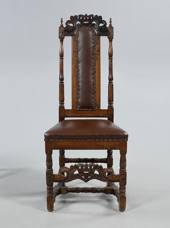 STOLAR, 2+2 st, sk "Crown chairs", barockstil, 1800-talets slut.