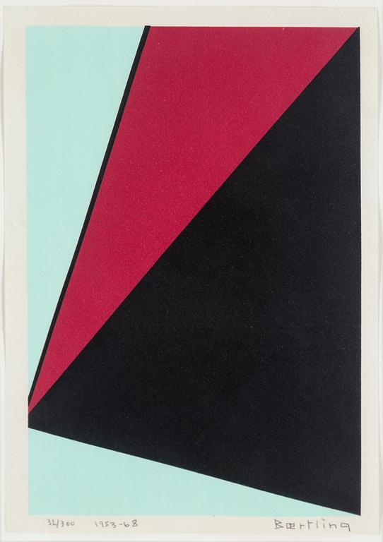 OLLE BAERTLING, serigrafi, 1953-68, signerad 32/300.