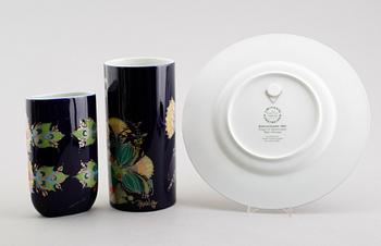 PORSLINSFÖREMÅL, 9 delar, Björn Wiinblad, Rosenthal.