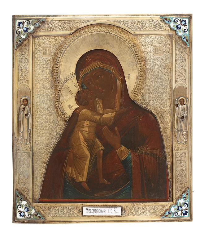 IKON, av Alexander Munchin, Moskva 1886. Gudsmodern med Kristus.