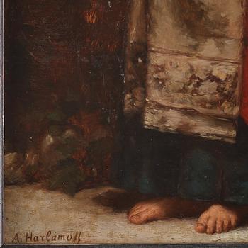 Alexei Alexeiewitsch Harlamoff, Girl with copper kettle.