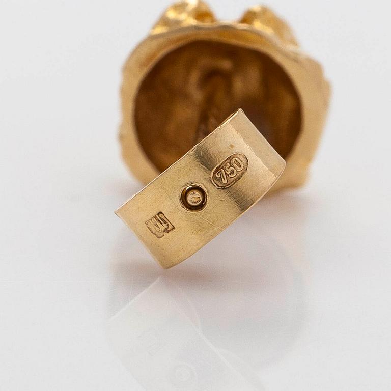 Björn Weckström, korvakorut, "Hippu", 18 K kultaa. Lapponia.