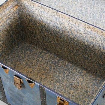 A trunk from A&S Unbreakable Trunks, New York, made in early 20th century.