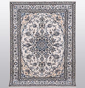 A rug, Nain, part silk, so called 9 LAA, ca 233 x 164 cm.