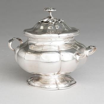 CARL SIEWERS, sockerskål, silver, S:t Petersburg 1859.