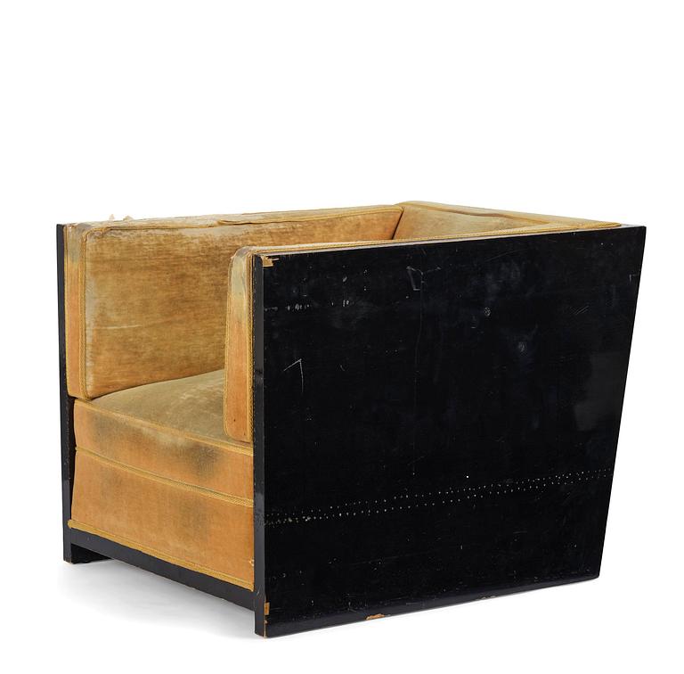 Sten Blomberg, a black lacquered armchair, David Blomberg AB, Stockholm, ca 1933.