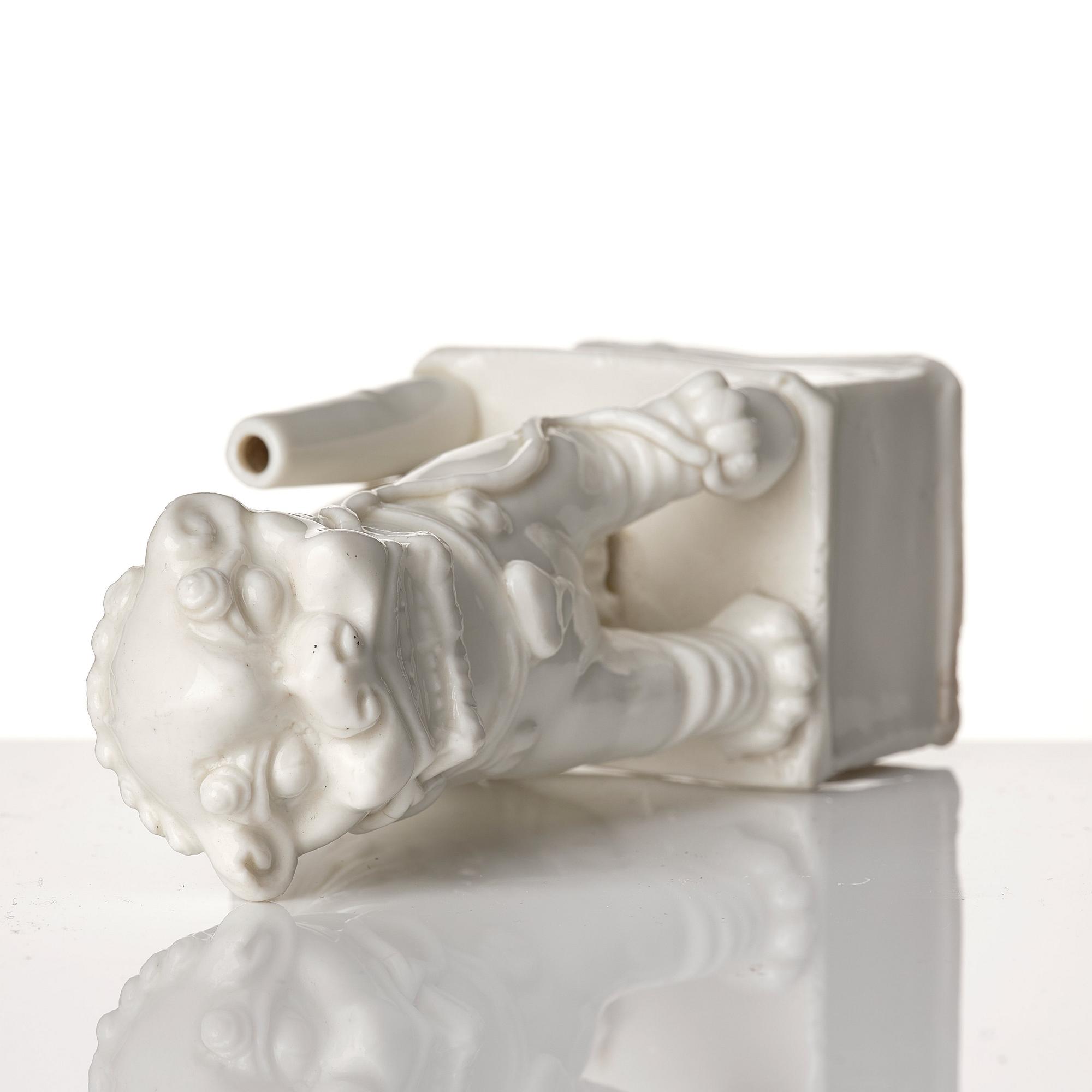 A Chinese blanc de chine joss stick holder, Qing dynasty, Kangxi (1662-1722).
