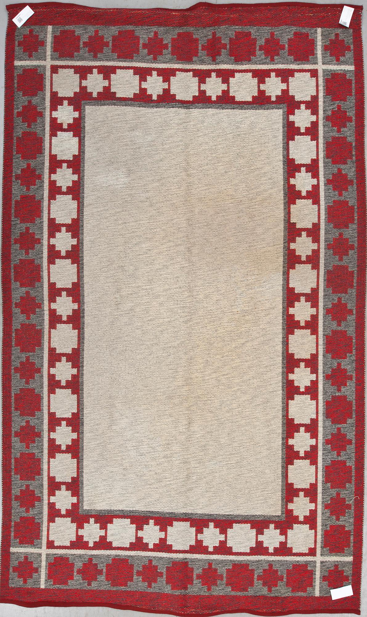 MATTA, dubbelvävd, 1900-talets mitt. Ca 296 X 175 cm.