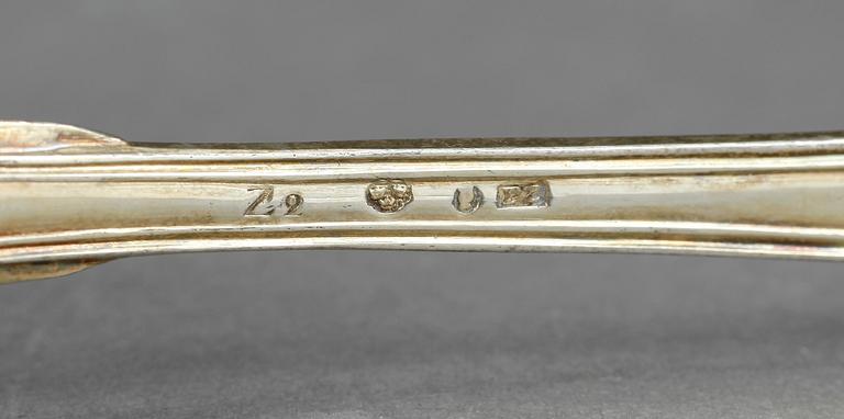 SKEDAR, 3 st, silver, olika mästare, 1800-talets första hälft. Total vikt ca 50 gram.