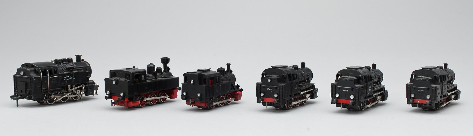 LOK, 6 st, Märklin och Fleischmann.