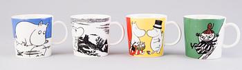 MUMINMUGGAR, 13 st, porslin, Moomin Characters, Arabia 1999-2017.