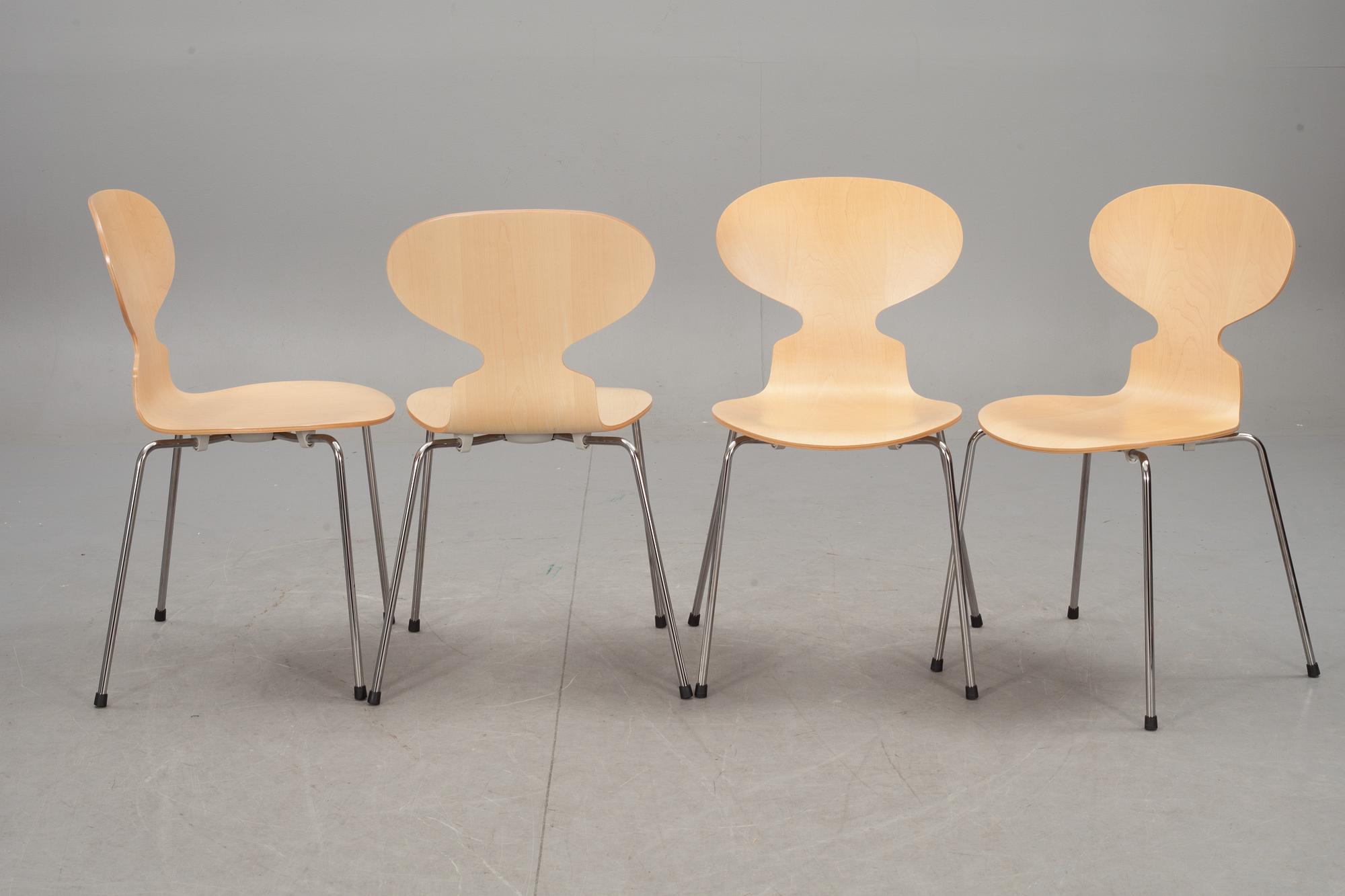 STOLAR, 4 st, "Myran", Arne Jacobsen, Fritz Hansen.