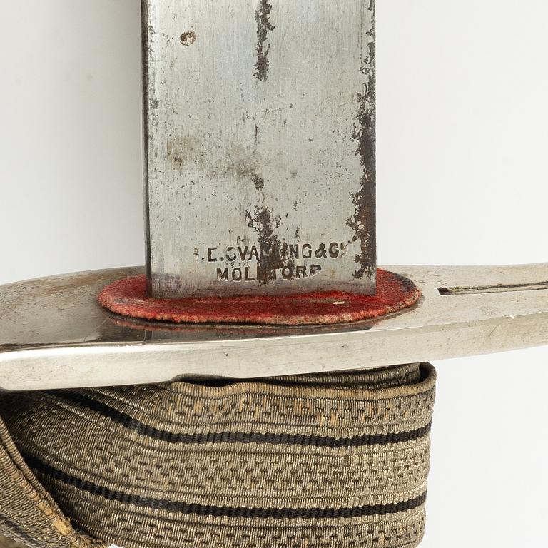 Saber, Swedish, from around the year 1900, with scabard.
