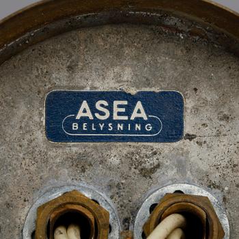 VÄGGLAMPOR, 3st, Asea, 1950-tal. Höjd ca24cm.