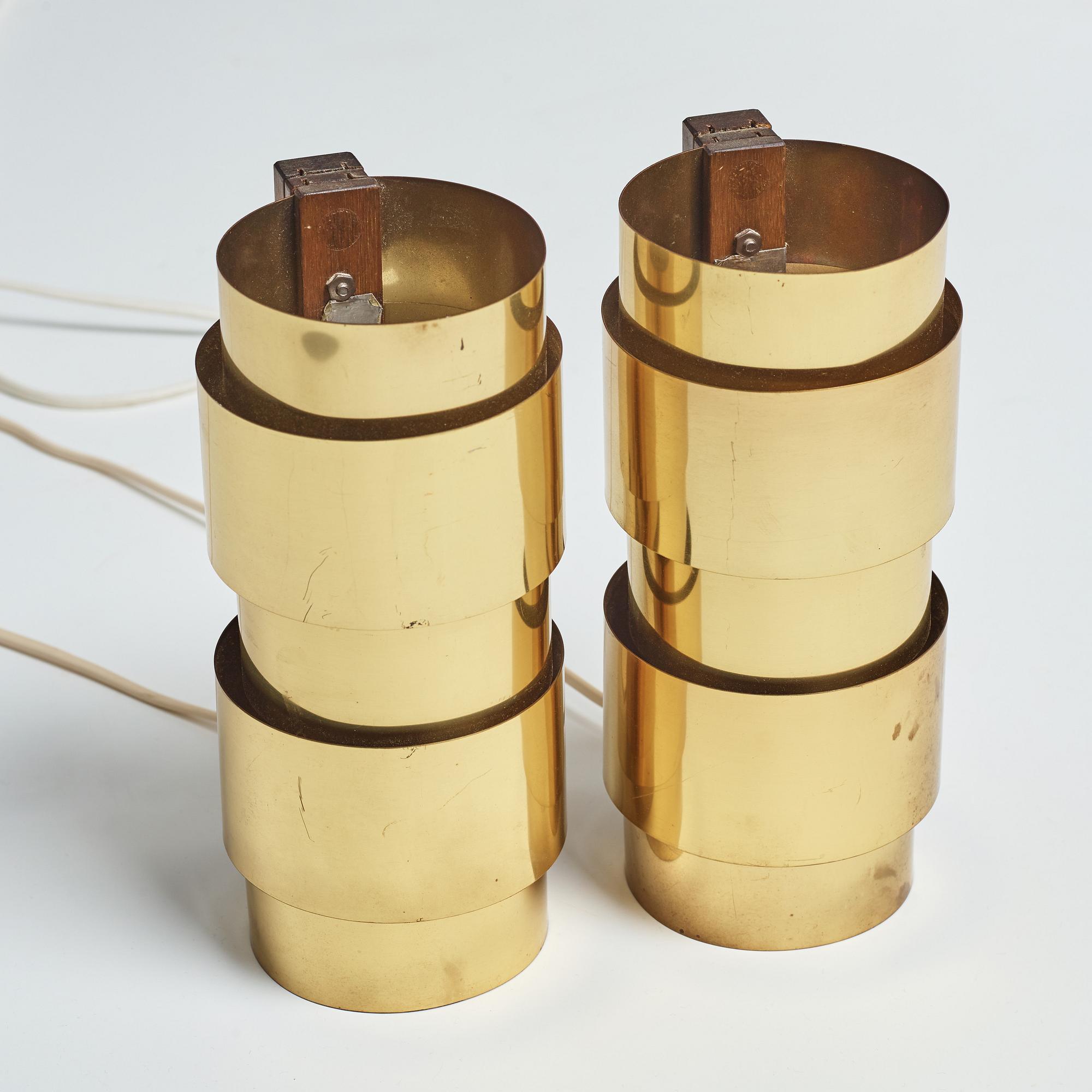 Vägglampor, ett par, "Aristokrat", Fröseke AB Nybrofabriken, 1960-tal.