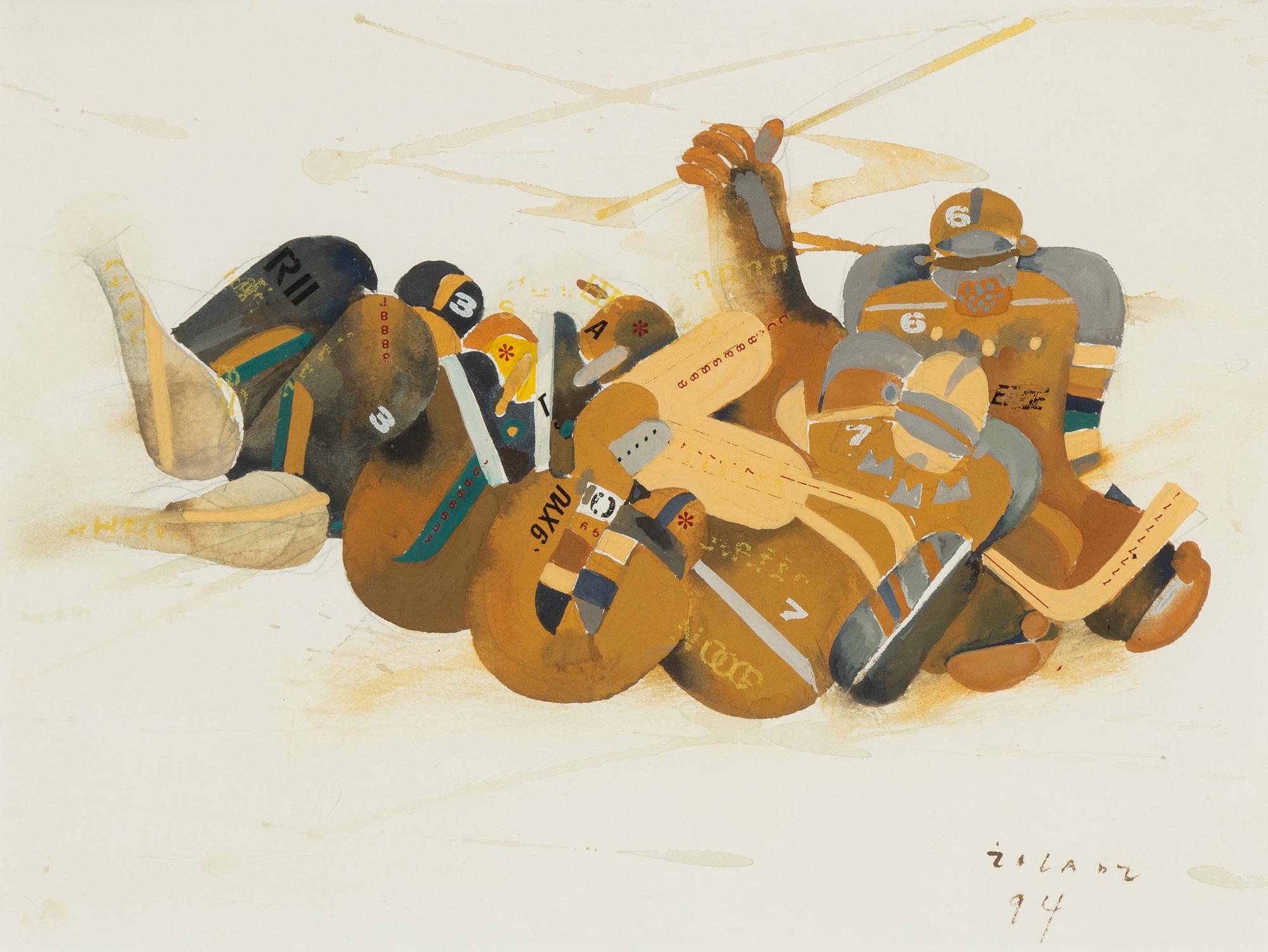 Stanislaw Zoladz, gouache, signed and dated -94.