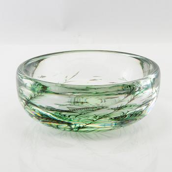 Edward Hald, a "Fish graal" glass bowl, Orrefors.