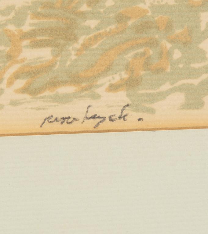 3 lithographs in colors, signed and one numbered.