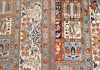 A carpet, Figural Moud, 340 X 245 cm.