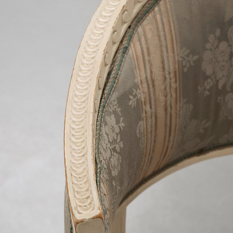 A matched pair of late Gustavian armchairs by Ephraim Ståhl, master 1794).