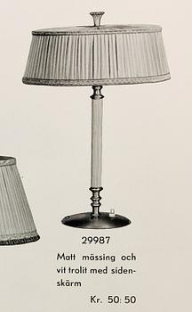 Erik Tidstrand and/or Bertil Brisborg, a pair of table lamps, model "29987", Nordiska Kompaniet 1940s.