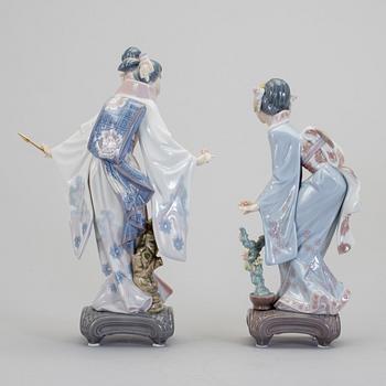FIGURINER, 2 stycken, porslin, Lladro, Spanien, 1900-tal.