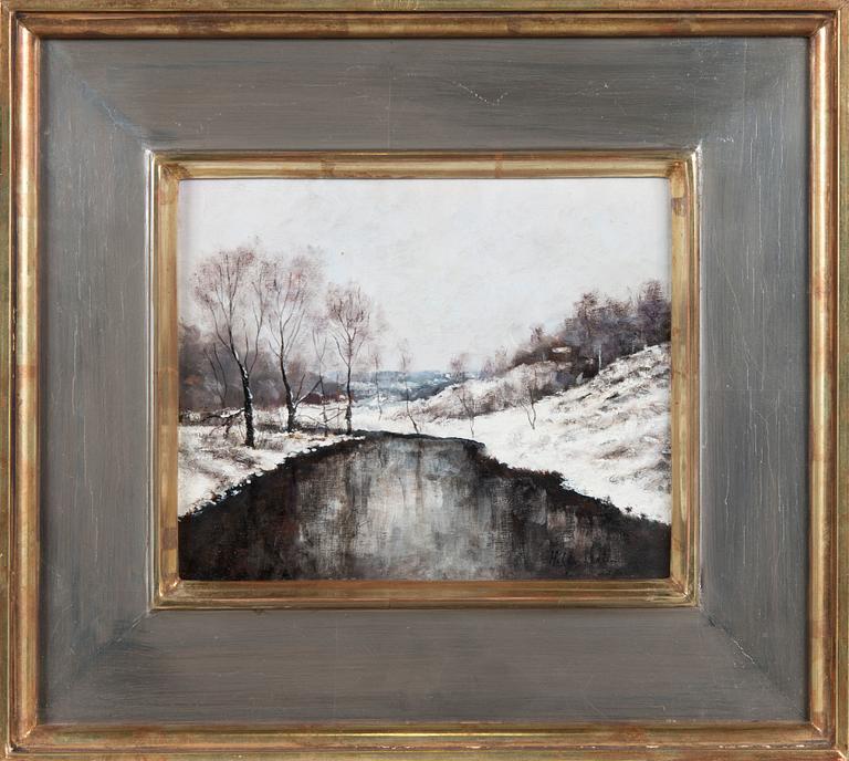 Helge Dahlman, 'Pikkalanjoki, Sjundby' (The Pickala River, Sjundby).