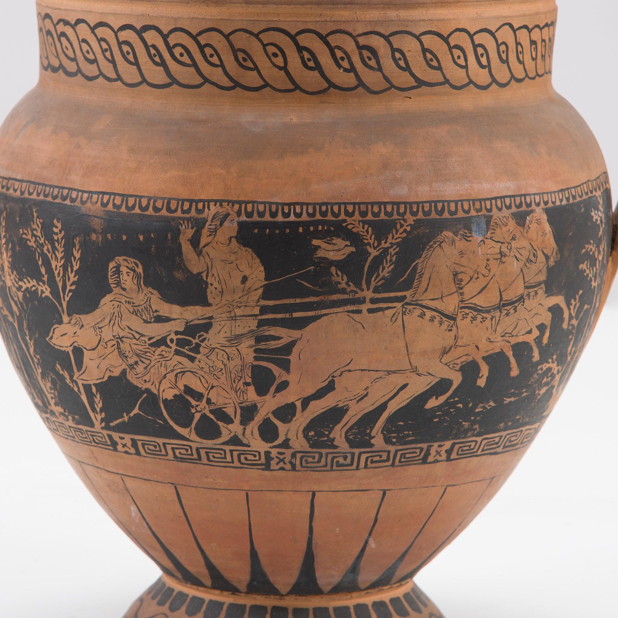 Santeri Salokivi, En grupp nakenmodeller med Urna, 2 st, samt urna från Konstnärens hem.