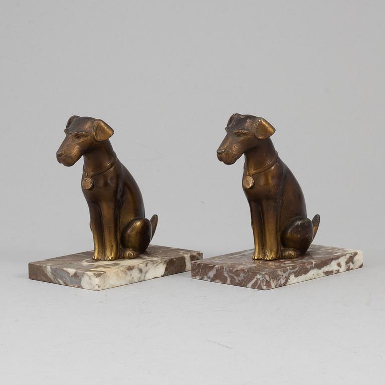A pair of art déco book ends, 1930s.