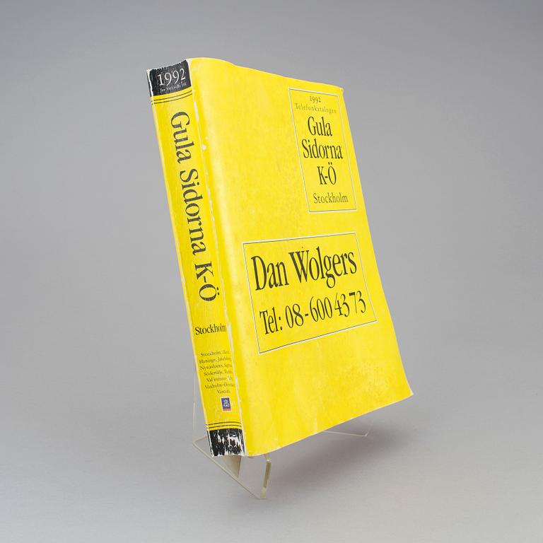 DAN WOLGERS, telefonkatalog, 1992.