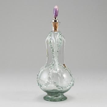 A glass bottle, 18/19th Century.