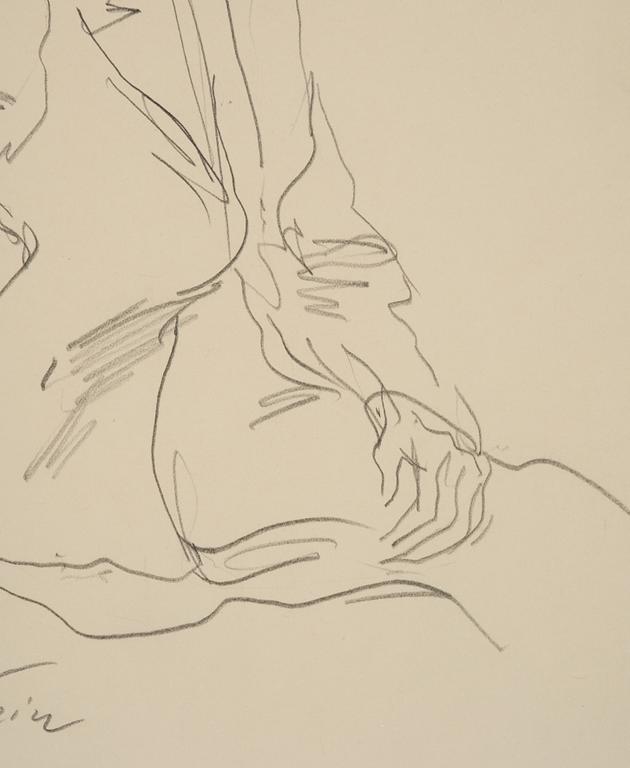 Lotte Laserstein, Seated woman in profile.