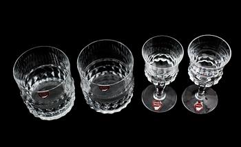 WHISKYGLAS, 9 ST SAMT LIKÖRGLAS, 12 st, "Silvia", Orrefors.