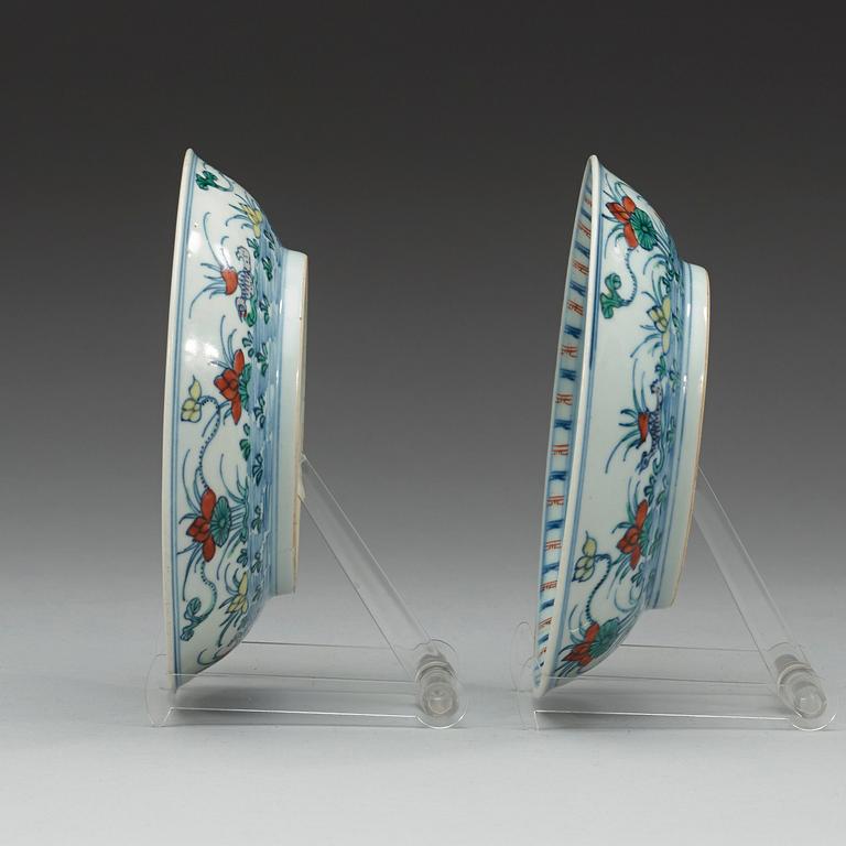 A Doucai dish, Qing dynasty (1644-1912).