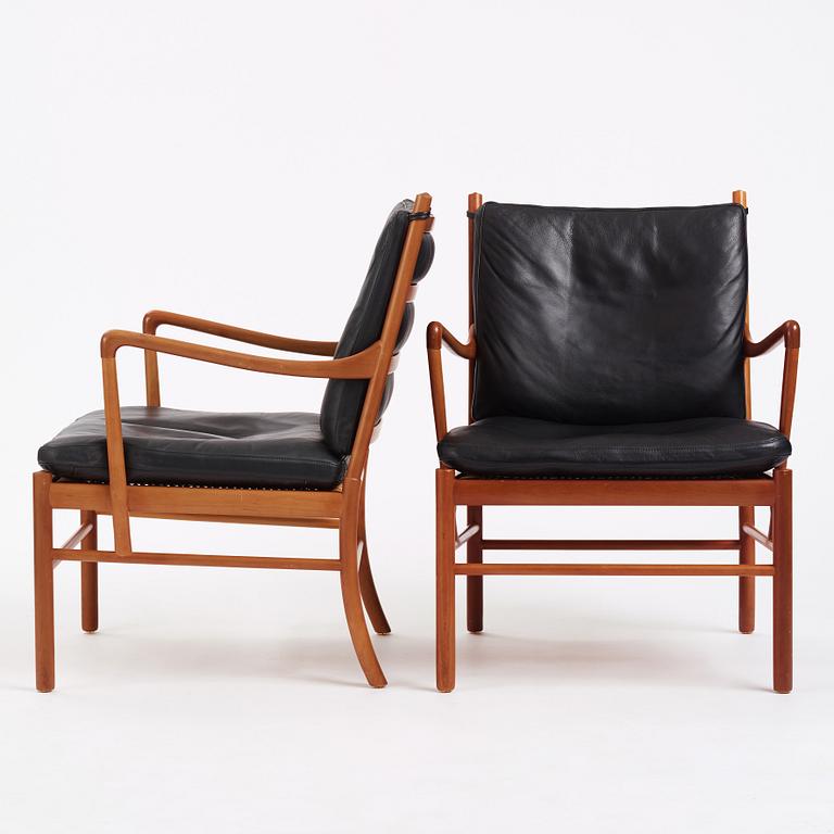 Ole Wanscher, fåtöljer, ett par, "Colonial Chair PJ 149", Poul Jeppesen, Danmark.