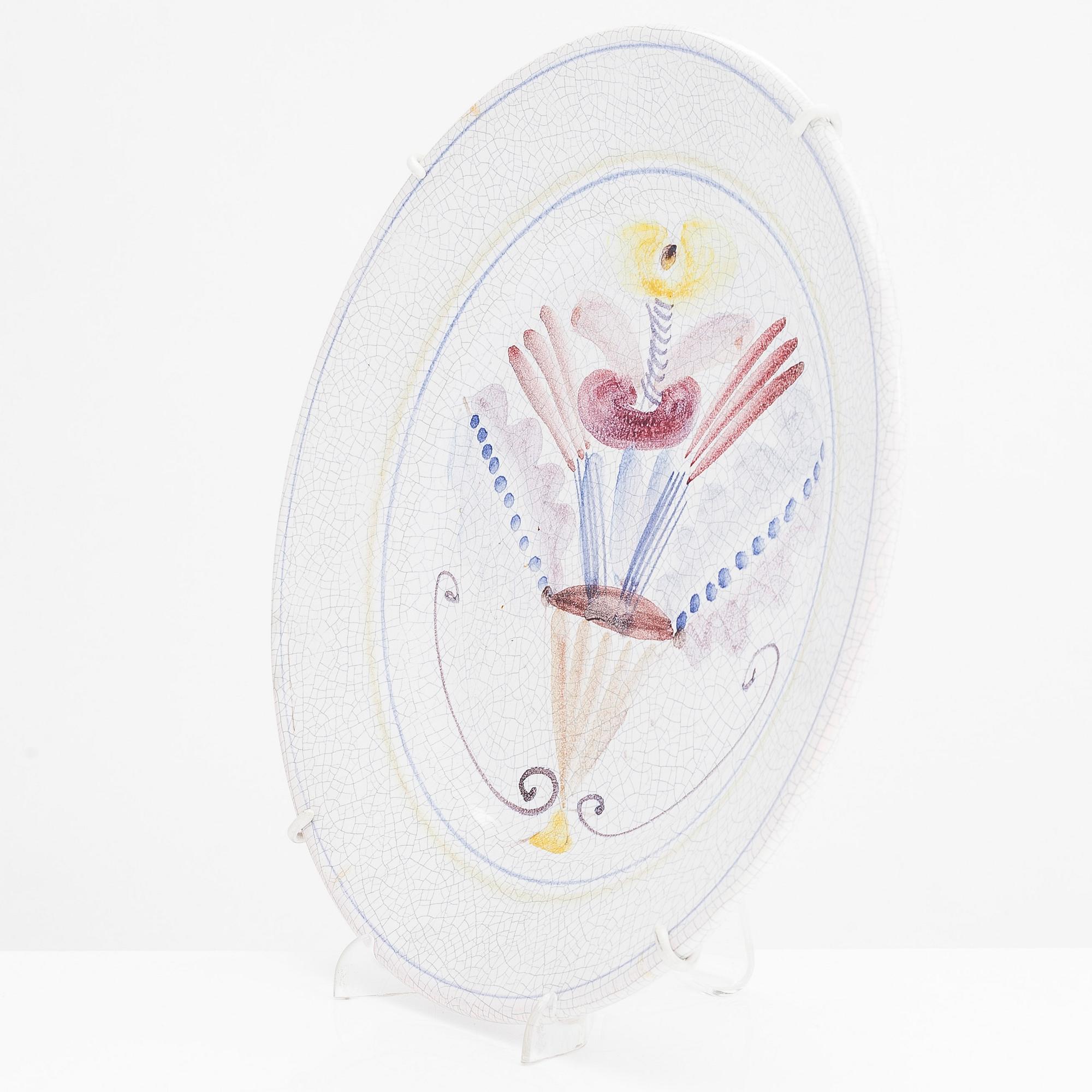 Birger Kaipiainen, tallrik, keramik, signerad BK Arabia Suomi.