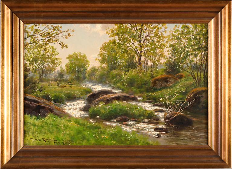 JOHAN KROUTHÉN, olja på duk, signerad och daterad 1912.