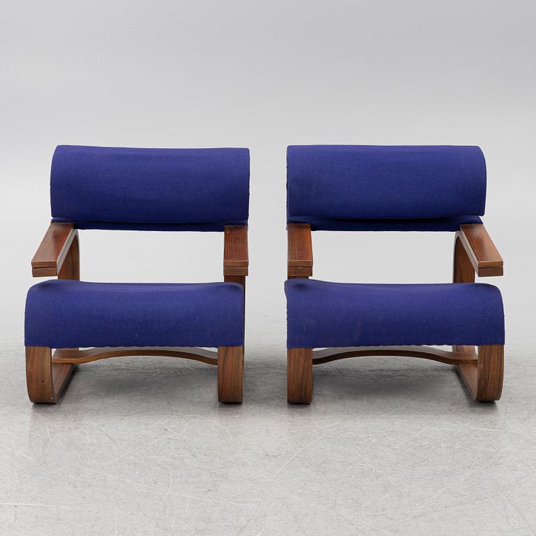 Jan Bocan, a pair of armchairs, Thonet, executed for the Czechoslovakian Embassy, Stockholm 1972.
