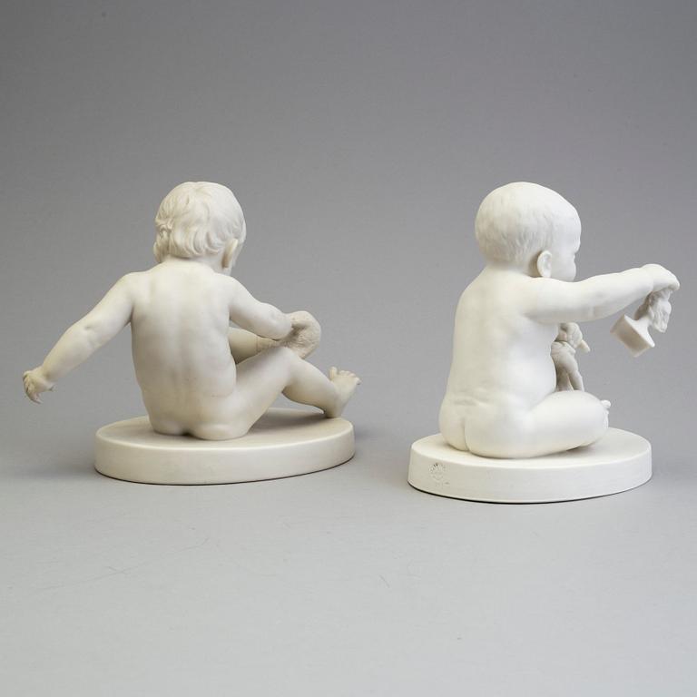 TWO PARIAN FIGURES, Gustafsberg 1900 and 1910.