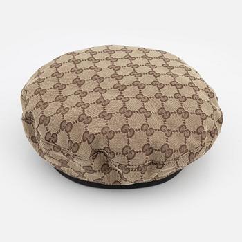 Gucci, a monogram canvas beret, size S.